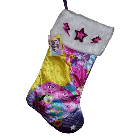 Trolls 19 Inch Kids Plush Poppy Christmas Stocking - Picture 3 of 6